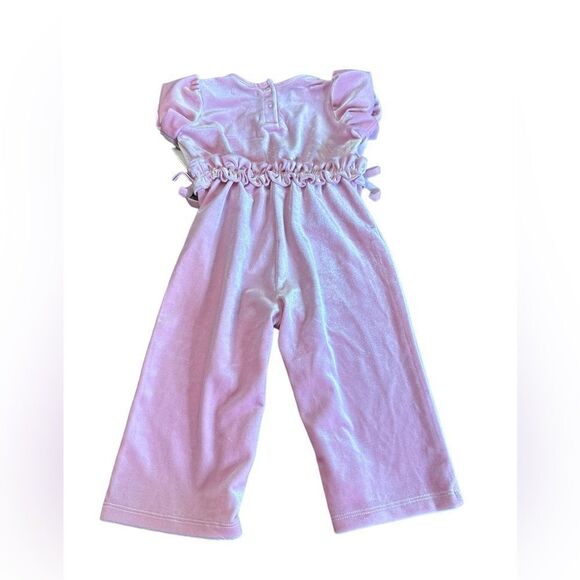 NWT Habitual Kids Soft Pink Crushed Velvet Romper (18 Months) - Picture 5 of 7